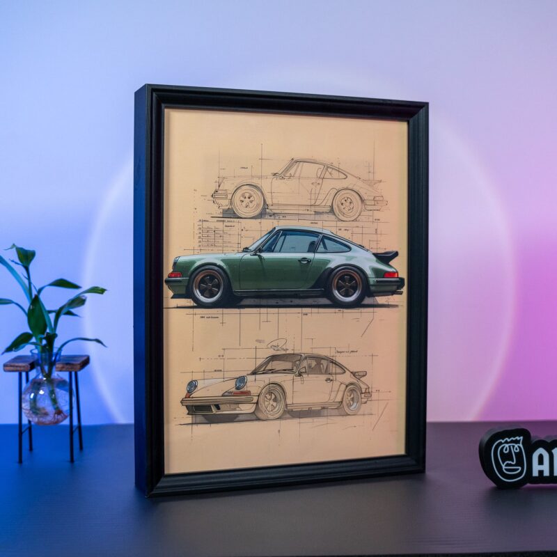 porsche teknik çizim tablo,porsche model baskı tablo,kanvas otomobil tablosu,porsche koleksiyon duvar dekoru,teknik çizimli araba posteri,spor araba illüstrasyon çerçevesi,otomobil tutkunlarına özel tablo | Artiviq