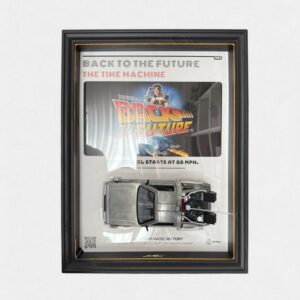 back to the future delorean dmc 12 1 24 isikli cerceveli koleksiyon