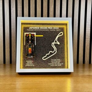 formula1 red bull rb20 suzuka 2024 model araba led cerceve beyaz 2