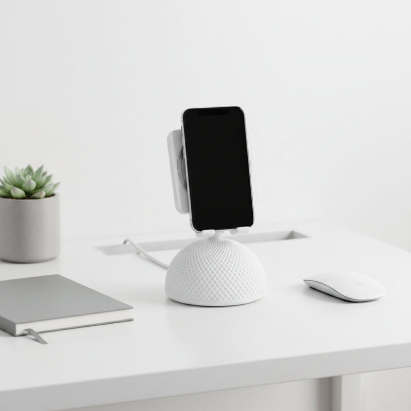 iPhone MagSafe Kablosuz Şarj Standı – 15W Hızlı Masaüstü Şarj Aleti - lifestyle desk