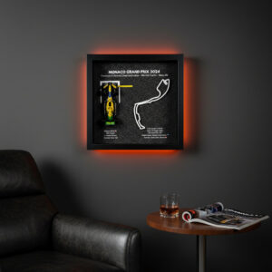 McLaren Monaco Grand Prix Çerçeveli Tablo – LED Işıklı 1:43 Ölçekli F1 Koleksiyon - lifestyle mancave