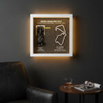 Mercedes W14 Silverstone Çerçeveli Tablo – LED Işıklı Formula 1 Koleksiyon Parçası - lifestyle mancave