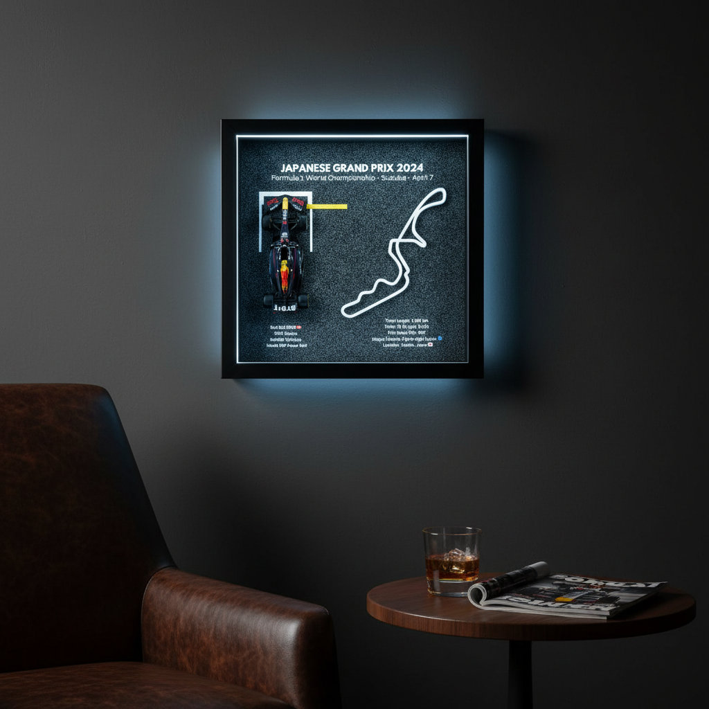 dekoratif aydınlatma LED koleksiyon tablo Formula 1 duvar