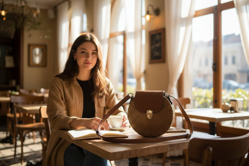Modern Dokuma El Çantası Lifestyle 1 Cafe