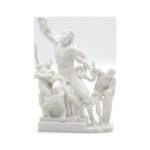 Laocoön heykelcik ön görünüm — 18 cm PLA biblo nötr bej ton