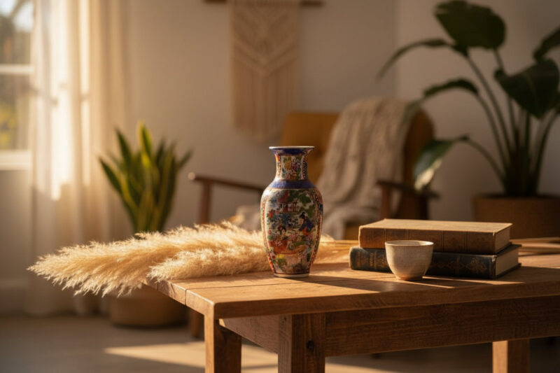 Uzak Doğu Seramik Vazo Lifestyle Bohemian