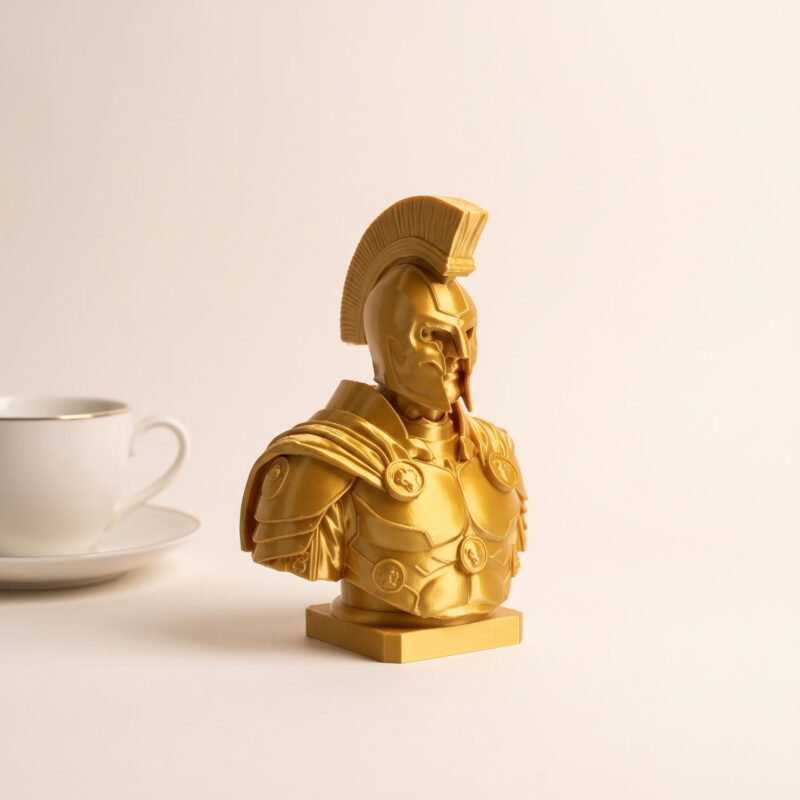 Agamemnon Büst Heykel — Gold hero