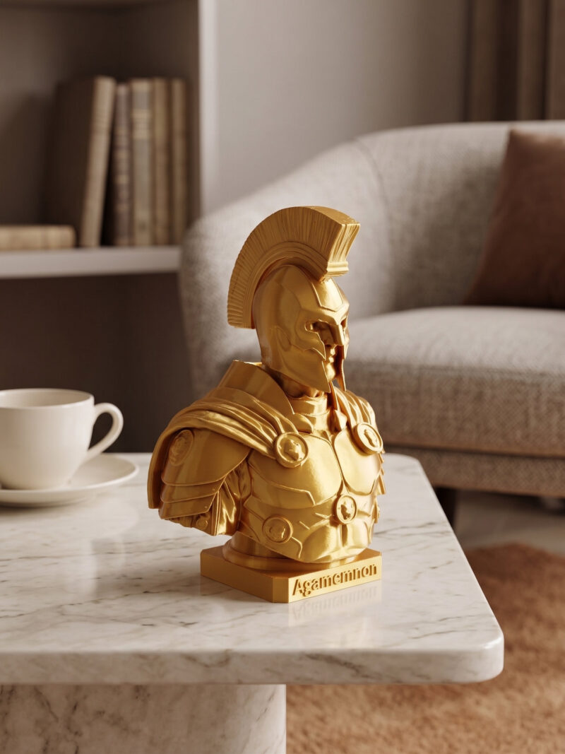 Agamemnon Büst Heykel — Gold lifestyle elegant