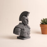 Agamemnon Büst Heykel — Gri hero 4