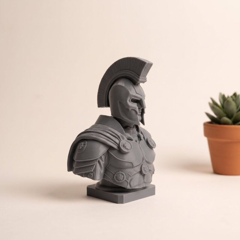 Agamemnon Büst Heykel — Gri hero 4