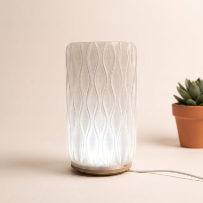 3D-Baski-Dekoratif-Dalgali-Tasarim-Led-Masa-Lamb-Hero 3D Baskı Dekoratif Dalgalı Tasarım LED Masa Lambası Beyaz Işık | KN Design Studio hero