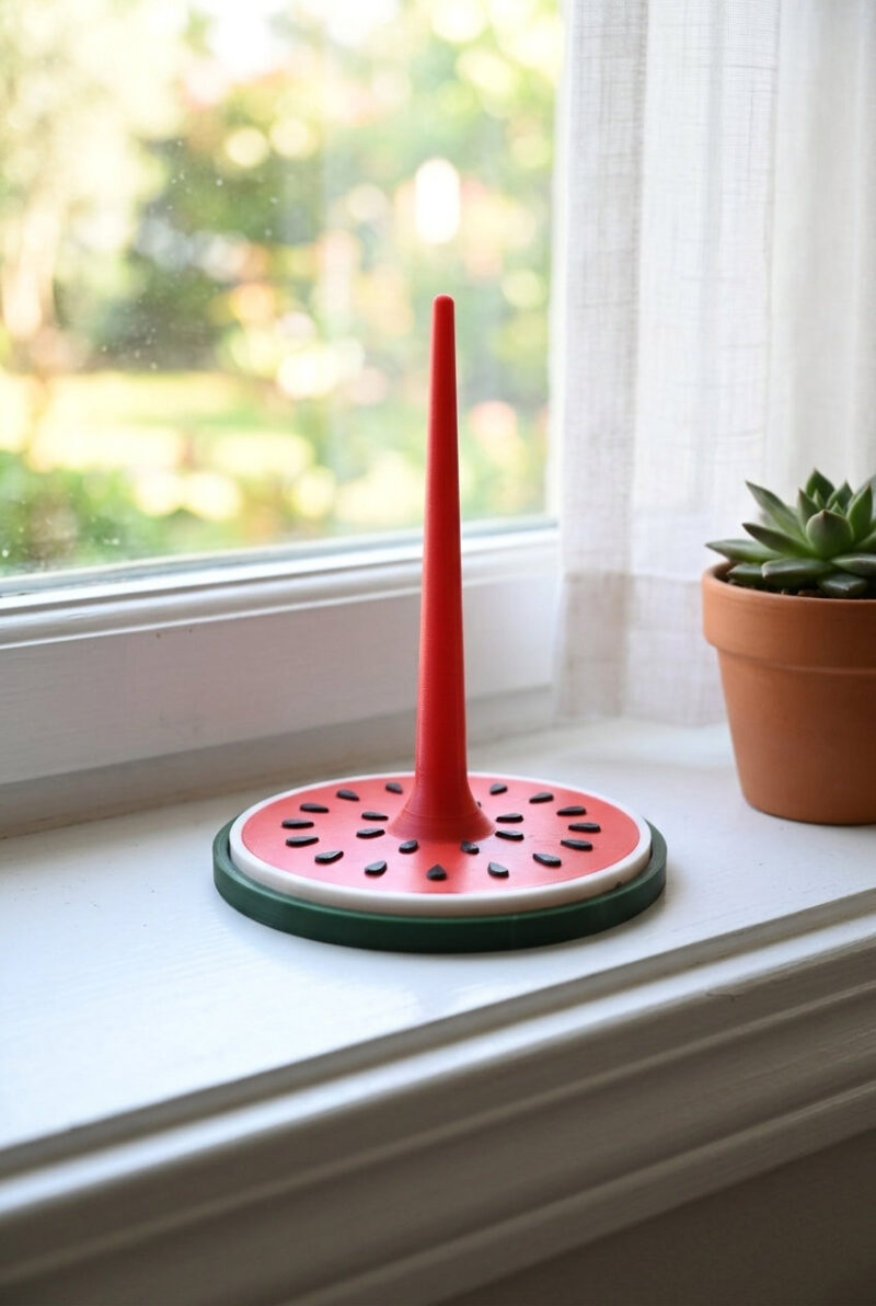 3D Baskı Karpuz Tasarımlı Yumak Tutucu lifestyle pencere