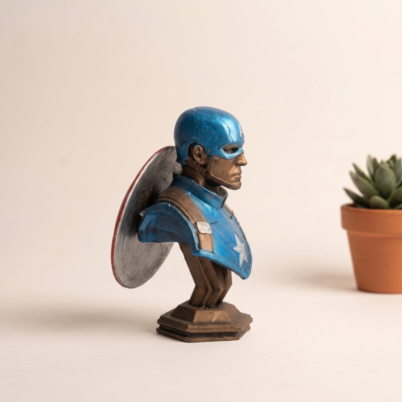 Captain-America-Bust-Hero Captain america büst, kahve masasında el yapımı alçı figür