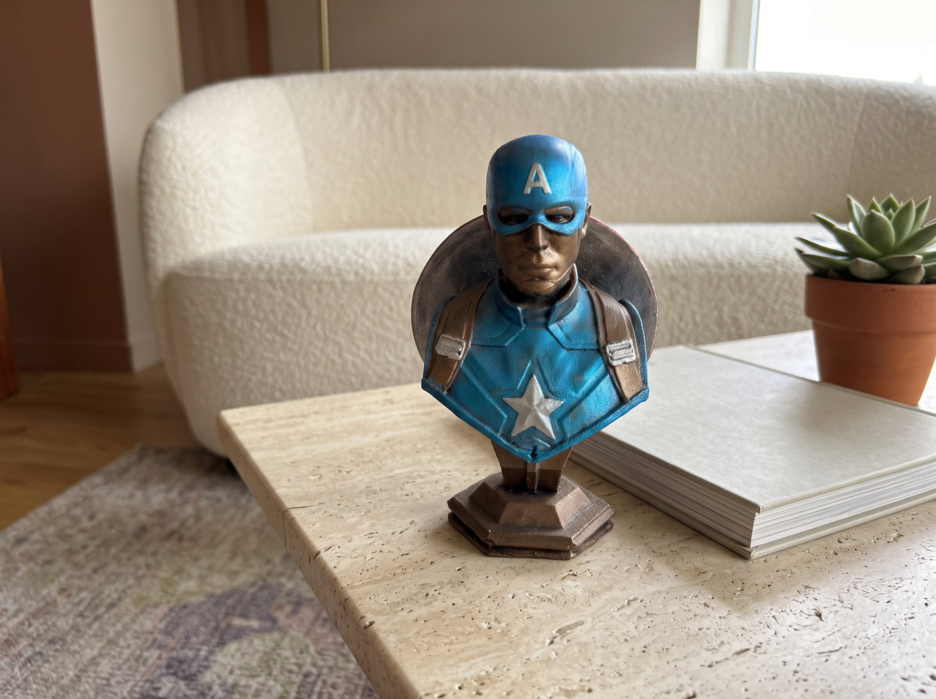 Captain America Alçı Büstü Captain America Büst lifestyle kahve_masasi