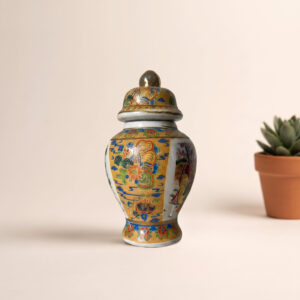 Japon Satsuma Tarzı Kapaklı Porselen/Seramik Küp (Ginger Jar / Kōgō) hero 2
