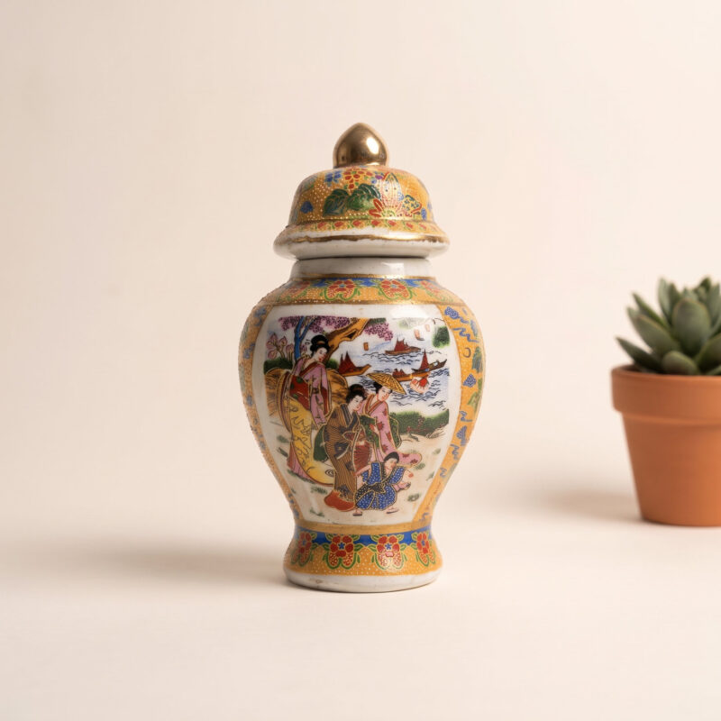 Japon-Satsuma-Tarzi-Kapakli-Porselen-Seramik-Kup-Hero Japon Satsuma Tarzı Kapaklı Porselen/Seramik Küp (Ginger Jar / Kōgō) hero