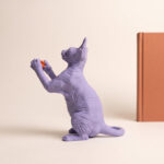 mat-lavanta-sphynx-kedi-figuru-hero-3 Tek üretim lavanta kedi figürü, 3D baskı Sphynx objesi